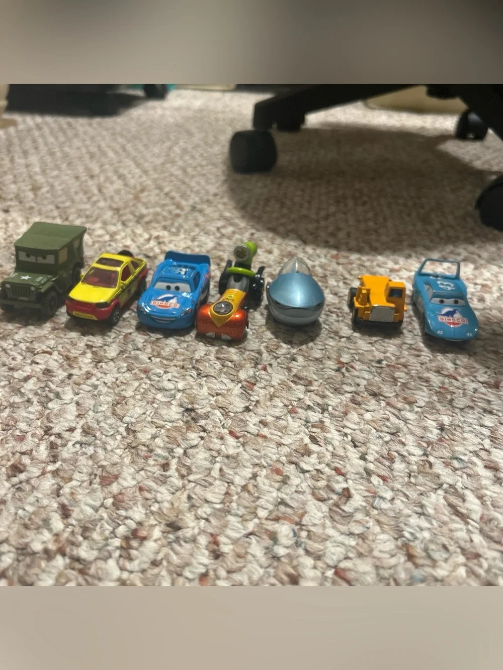 -Cast Toy Car Pack - Blue Racing Car and Assorted Vehicles